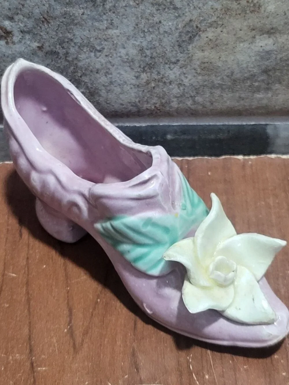 Vintage Miniature Porcelain Shoe Figurine